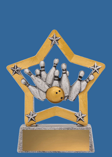 12952t Tenpin Mini Star Resin Trophy