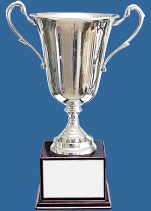 ICR-r Nickel Plated Silver Cup (low tarnish) on Rosewood Base