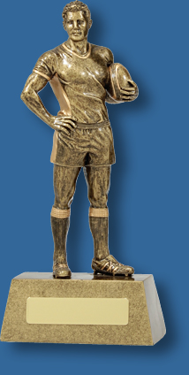 Rugby Union and League Trophy Generic Resin. Bronze an Gold tone.