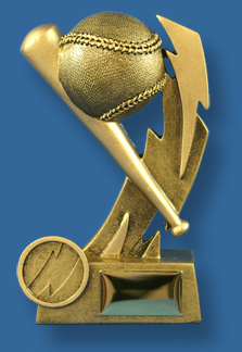 Gold Baseball bat and ball award