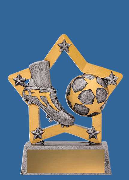 12904t Soccer - Football Mini Star Resin Trophy
