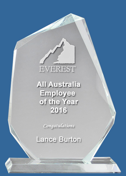 1333_e Sail Clear Glass Award Trophy (10mm Thick)