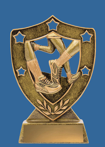 13_47t Gold Shield Series Athletics Resin Trophy