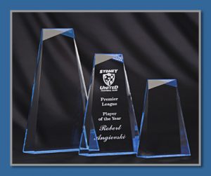 Blue acrylic award