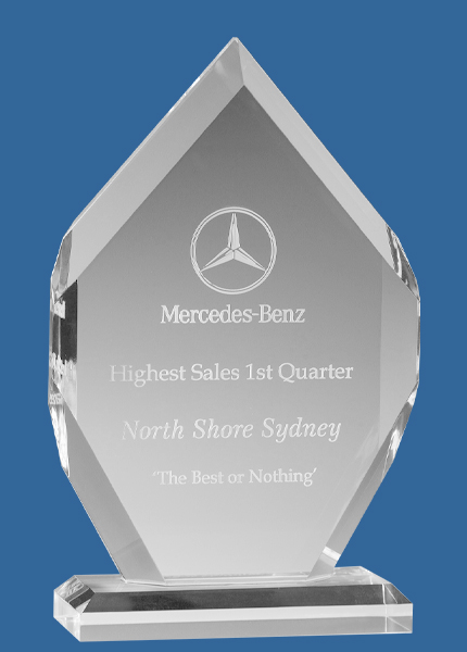AC163_t Arrow Clear Acrylic Award (18mm thick)