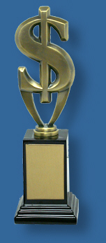 Dollar sign trophy