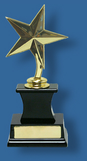 Star trophy on ebony base