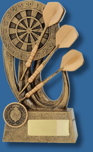 Gold Darts and board trophy