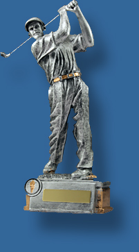 Silver Gold figure driving action trophy