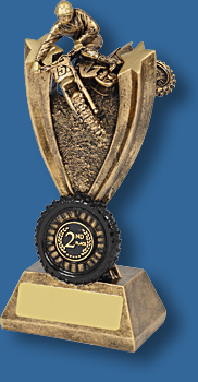 Motor Sports Trophy Generic Resin. Motorcross Series. Gold motor cross bike Motor Sports trophy