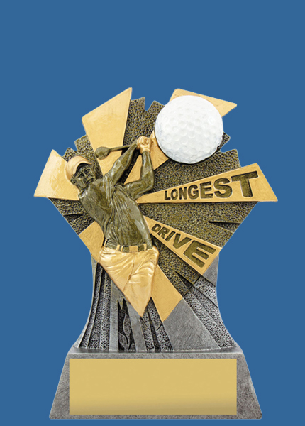 23069bt Smash - Longest Drive Golf Resin Trophy