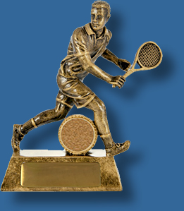 Tennis trophy male backhand