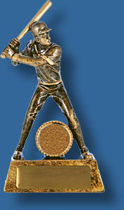 Gold Softball action figure trophy