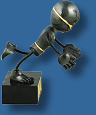 Male bendable swimming trophy