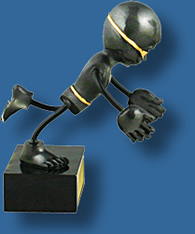 Male bendable swimming trophy