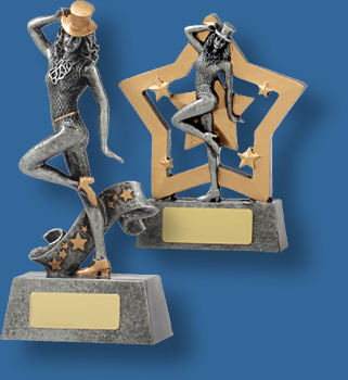 Silver female Dance collage trophy