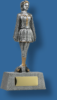 Silver female Irish Dance trophy