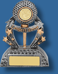 Silver longest drive Golf trophy