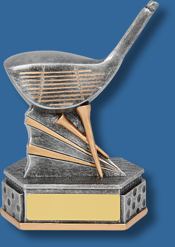 Silver mounted Golf driver trophy