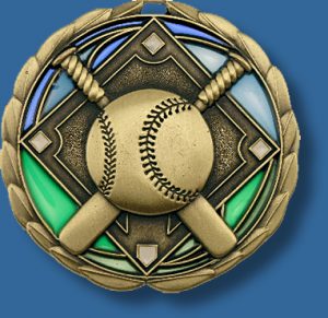 65mm Baseball/Softball medal glass series