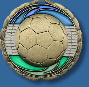 65mm Soccer medal glass series