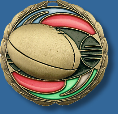 65mm Australian Rules medal stained glass series