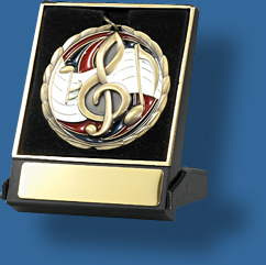 Music medal in box