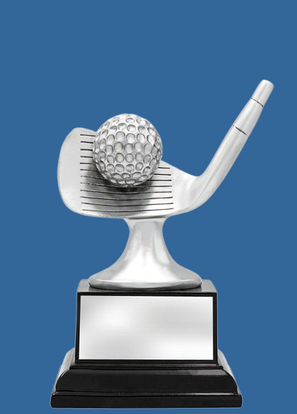 a1167_t Resin Silver Iron Golf Trophy
