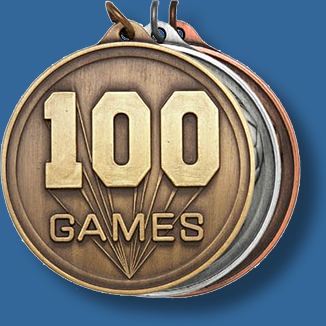 50mm 100 games medal antique