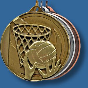 50mm Netball medal antique series