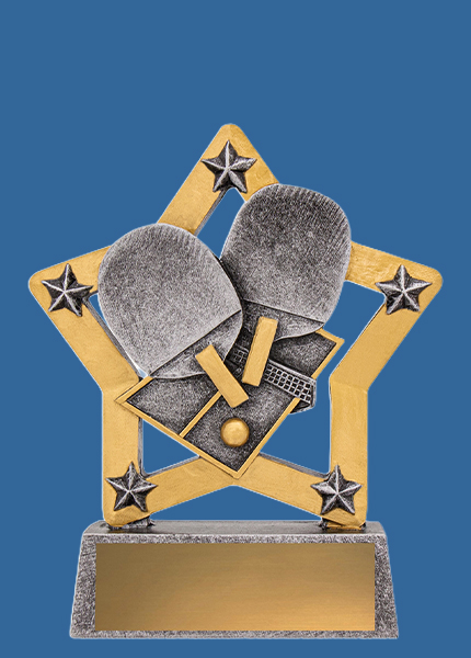 12966t Table Tennis Mini Star Resin Trophy