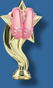Ballerina shoes trophy figurine