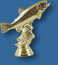 Trout fishing trophy figurine