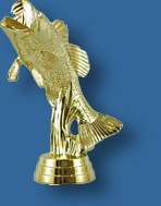 Small bass figure fishing trophy