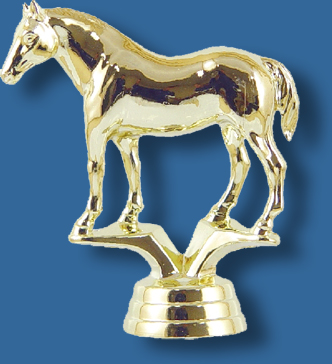 Unsaddled horse trophy figurine