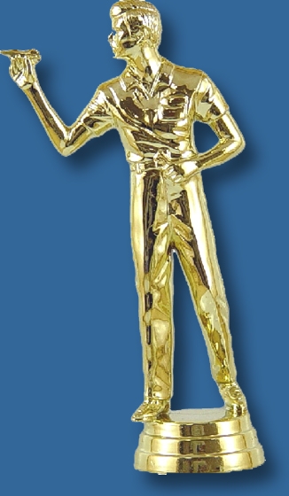 Male darts trophy figurine