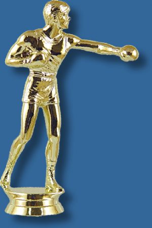 Gold boxing trophy fifurine
