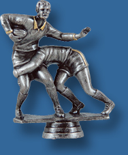 Rugby figurine trophy tackler