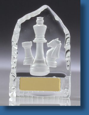Acrylic chess trophy