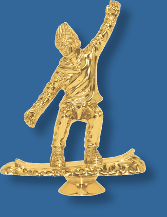 Snowboarding trophy figurine