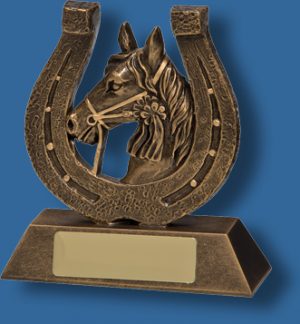 Bronze horseshoe trophy