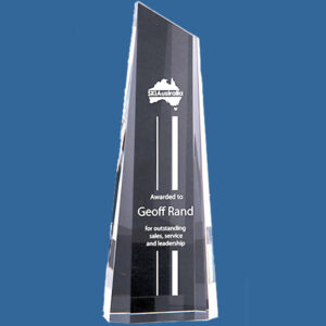 Tall crystal business award