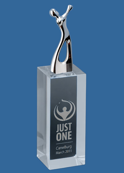 OCQ-TG2_r Crystal and Metal Tall Golfer Trophy