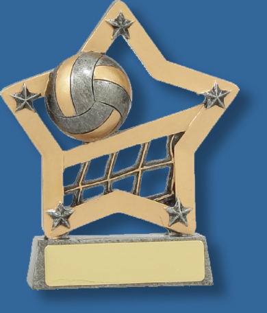 Volleyball trophy star theme