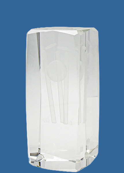 Crystal cricket trophy Crystal hologram award