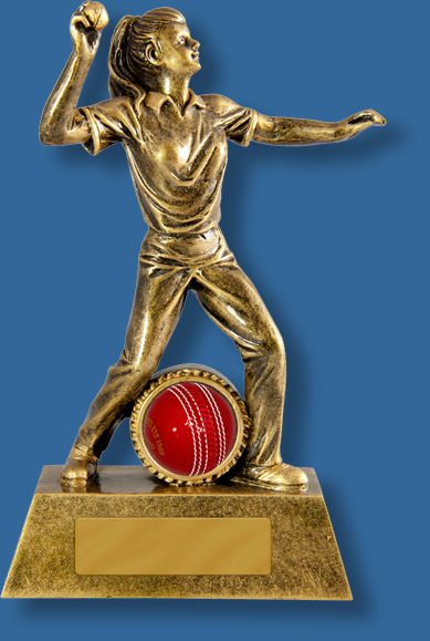 Cricket female fielder trophy