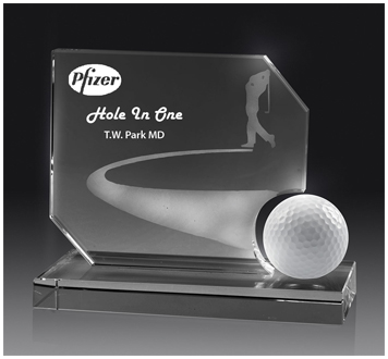 Crystal Golf trophy
