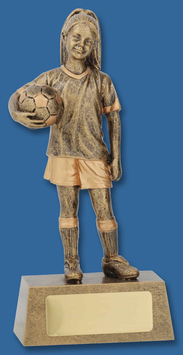 Football soccer girl trophy