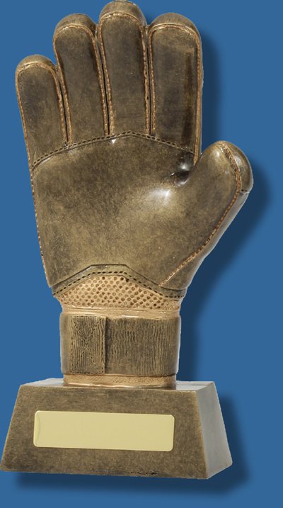 Football soccer glove trophy