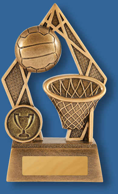 Netball trophy golden pinnacle